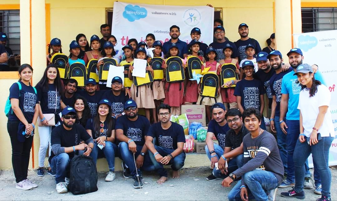 प्रयत्न सोशल ऑर्गनायझेशन व हैदराबाद सेल्सफोर्स तर्फे सामाजिक उपक्रम