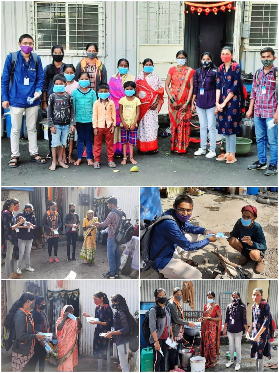 एस. एम. जोशी महाविद्यालयातील विद्यार्थ्यांनी केले मासचे वाटप