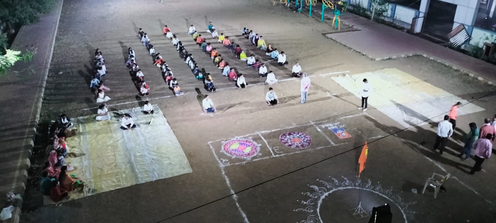 शरदनगरमध्ये पार पडले बालांचे संचलन