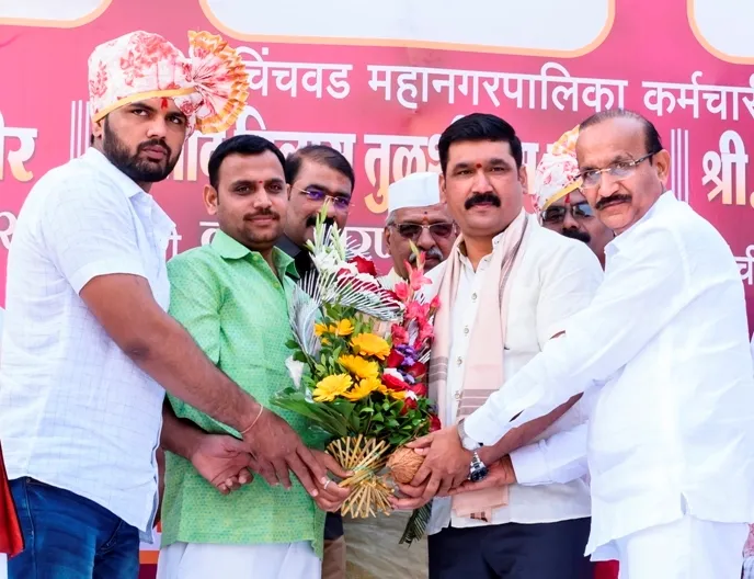 भाजप शहराध्यक्ष, महाराष्ट्र केसरी व महापालिका कामगार महासंघातील निवडीबद्दल रहाटणीतील सुपुत्रांचा ग्रामस्थांतर्फे सत्कार