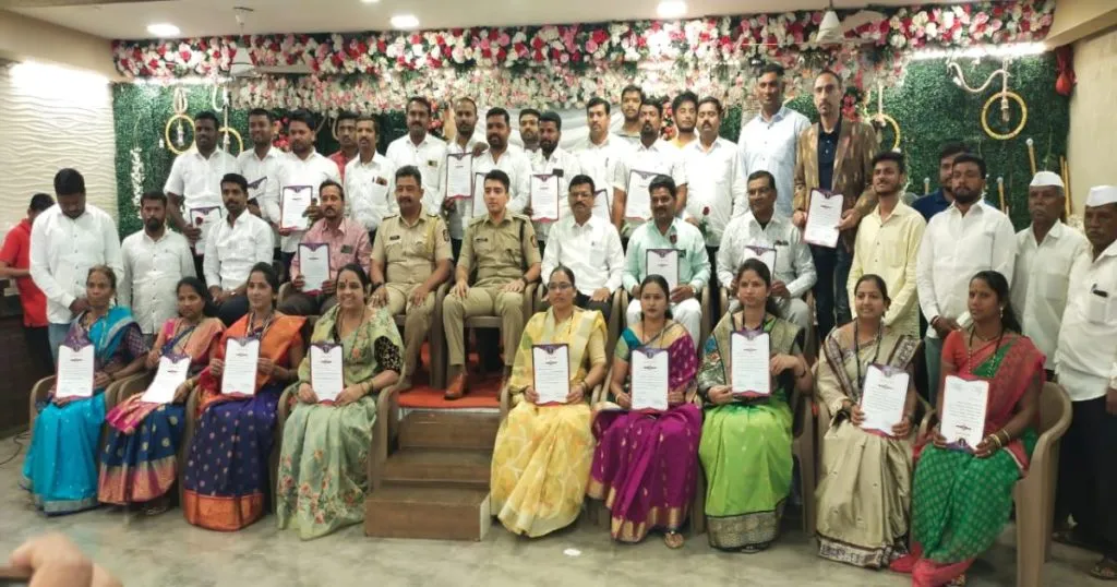 लोणावळा ग्रामीण पोलीस ठाणेच्या वतीने पोलिस पाटिल सन्मान